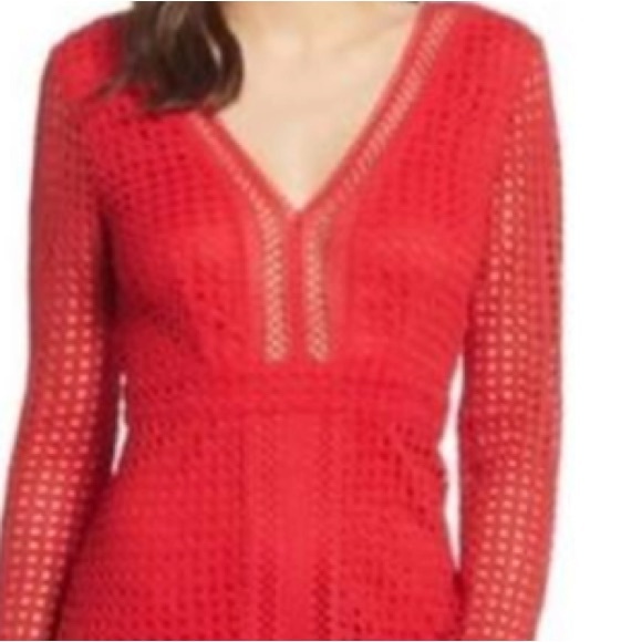 ASTR The Label Mesh Body-Con Red Dress NEW - Picture 2 of 12